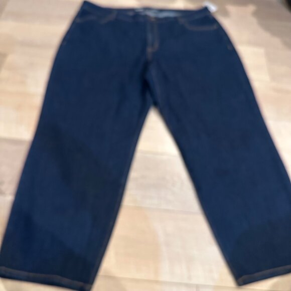 OLD NAVY WOMENS WOW LOOSE PANTS SIZE 20 SHORT NEW DARK WASH - Picture 1 of 10